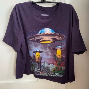 Purple Cropped Tee